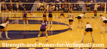 volleyball serve receive line up for setter in position 6