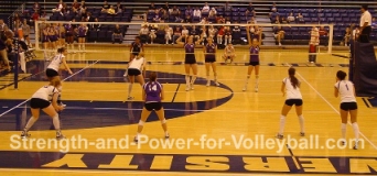 volleyball serve receive line up for setter in position 1