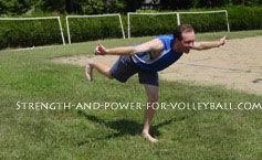 Dynamic exercises for volleyball hamstring stretch