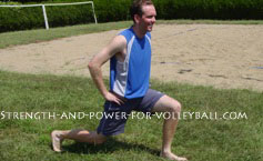 Dynamic exercises for volleyball lunge