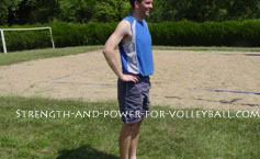 Dynamic exercises for volleyball lunge