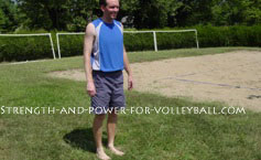 Dynamic exercises for volleyball lunge