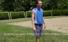 Dynamic exercises for volleyball quad stretch