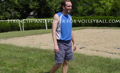 Dynamic exercises for volleyball quad stretch