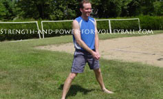 Dynamic exercises for volleyball lunge