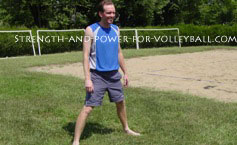 Dynamic exercises for volleyball side lunge