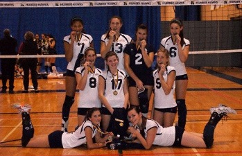 Durham Region Volleyball Club DRVC 16u team