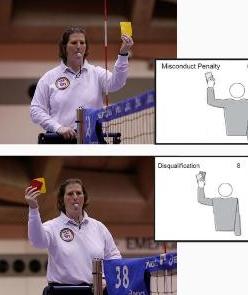 Volleyball referee signal