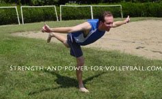 Dynamic exercises for volleyball hamstring stretch