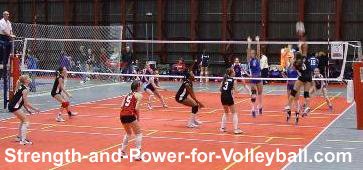 Spiking a volleyball with power