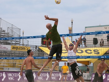 Volleyball Hitting on the Beach