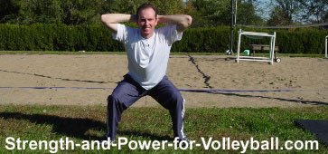 Volleyball player functional training