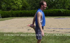 Dynamic exercises for volleyball quad stretch