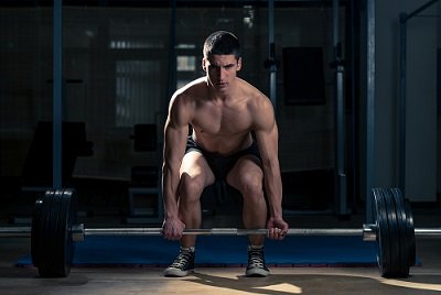 Volleyball deadlift exercise