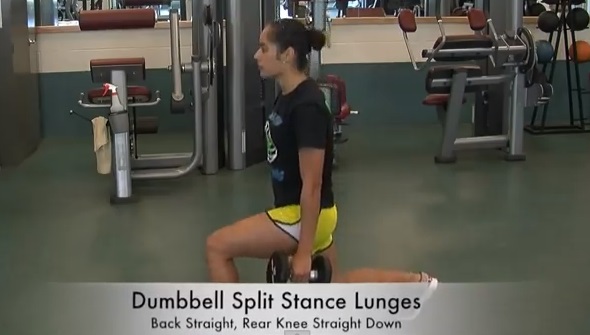 Youth volleyball exercises lunges for leg strength